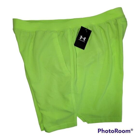 Under Armour Running Shorts Mens Size XXL 2XL UA Run Up The Pace 7" Yellow NWT - Picture 4 of 12